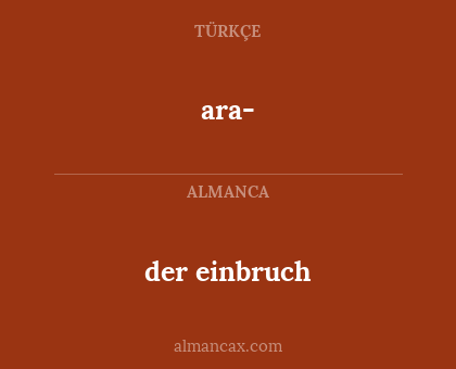 ara- - der einbruch
