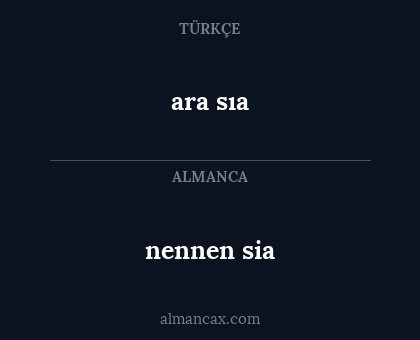 ara sıa - nennen sia