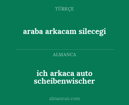 ich arkaca auto scheibenwischer - araba arkacam silecegi
