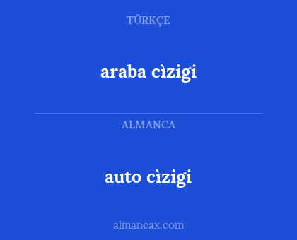 araba cìzigi - auto cìzigi