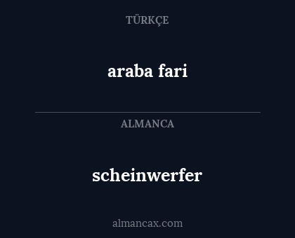 araba fari - scheinwerfer