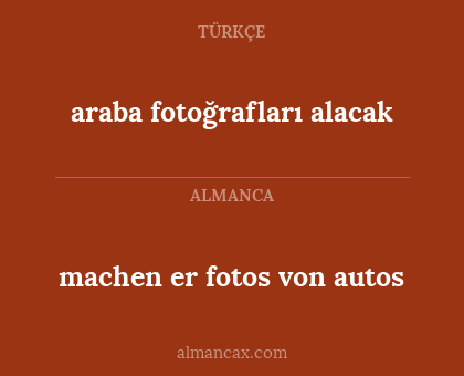 araba fotoğrafları alacak - machen er fotos von autos