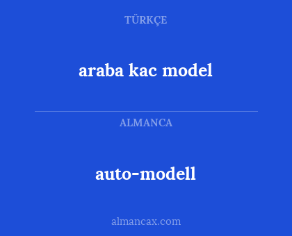 araba kac model - auto-modell