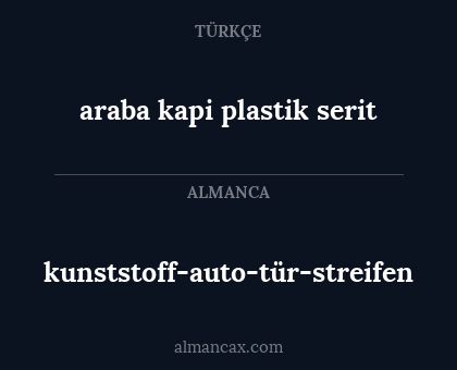 araba kapi plastik serit - kunststoff-auto-tür-streifen