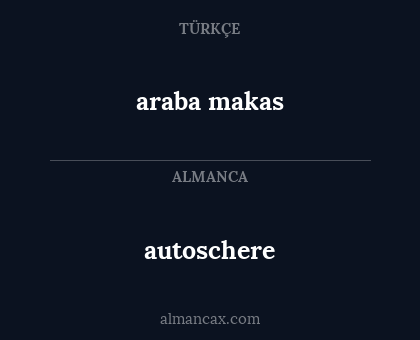 autoschere - araba makas