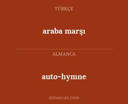 araba marşı - auto-hymne