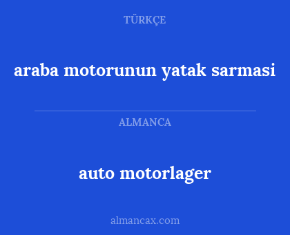 auto motorlager - araba motorunun yatak sarmasi