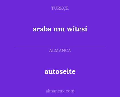 autoseite - araba nın witesi