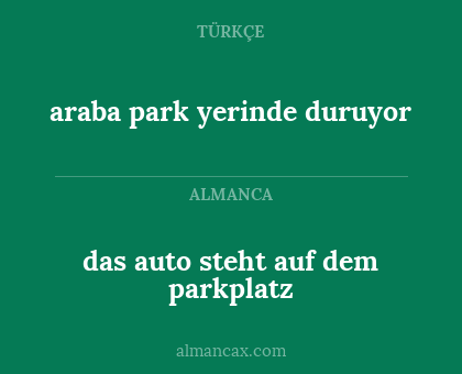 araba park yerinde duruyor - das auto steht auf dem parkplatz