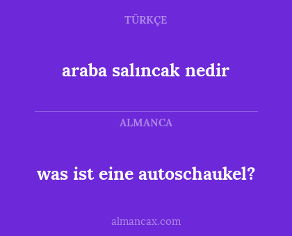 was ist eine autoschaukel? - araba salıncak nedir