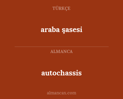 autochassis - araba şasesi