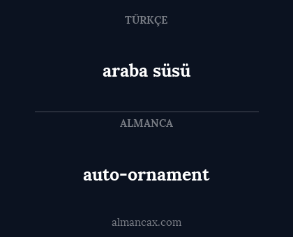 auto-ornament - araba süsü