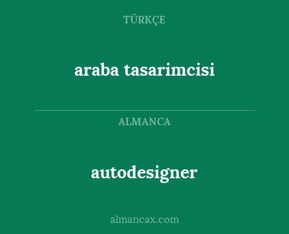 araba tasarimcisi - autodesigner