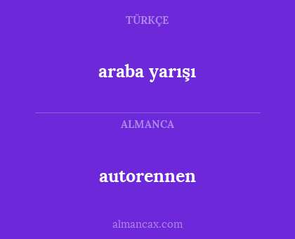 araba yarışı - autorennen