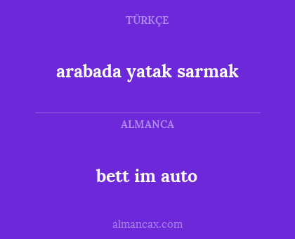 bett im auto - arabada yatak sarmak