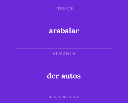 arabalar - der autos