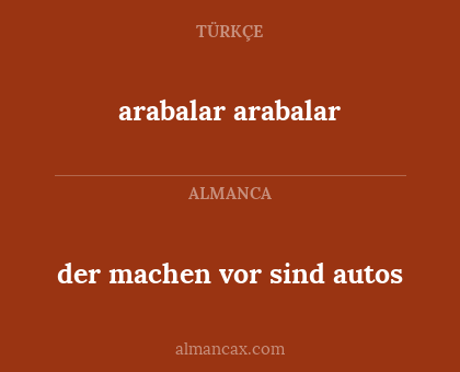 arabalar arabalar - der machen vor sind autos