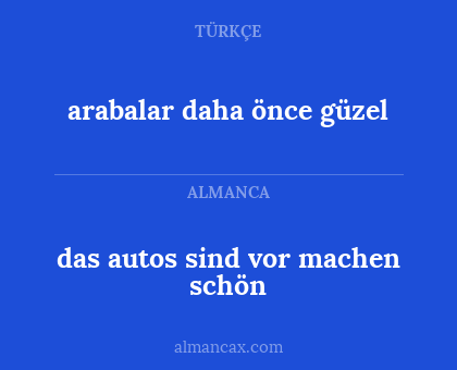 arabalar daha önce güzel - das autos sind vor machen schön