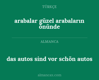 arabalar güzel arabaların önünde - das autos sind vor schön autos