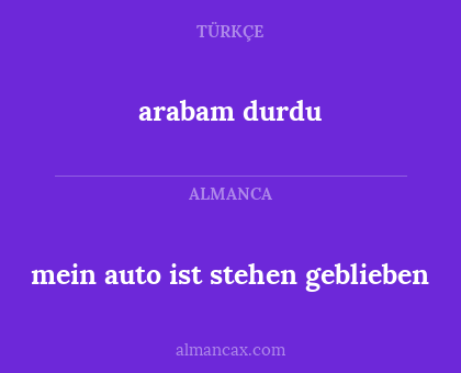 arabam durdu - mein auto ist stehen geblieben