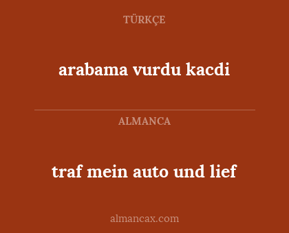 arabama vurdu kacdi - traf mein auto und lief