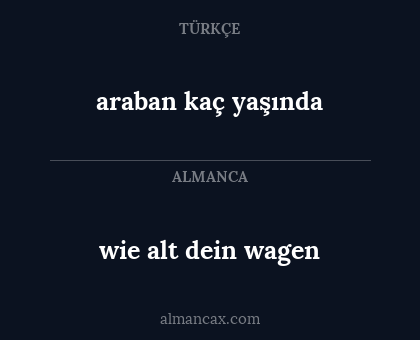 araban kaç yaşında - wie alt dein wagen