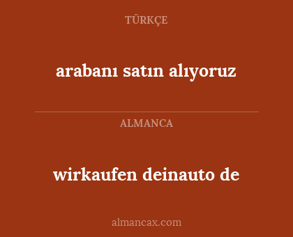 arabanı satın alıyoruz - wirkaufen deinauto de