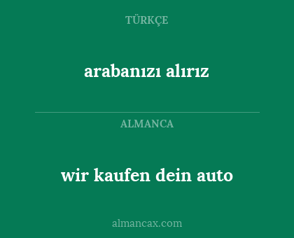 wir kaufen dein auto - arabanızı alırız