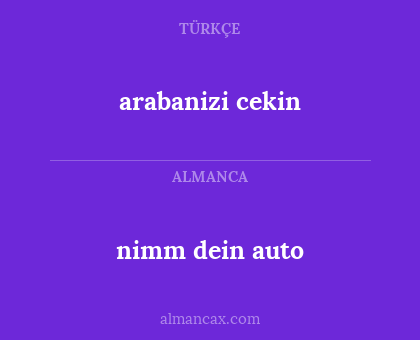 arabanizi cekin - nimm dein auto