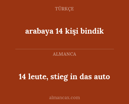 14 leute, stieg in das auto - arabaya 14 kişi bindik