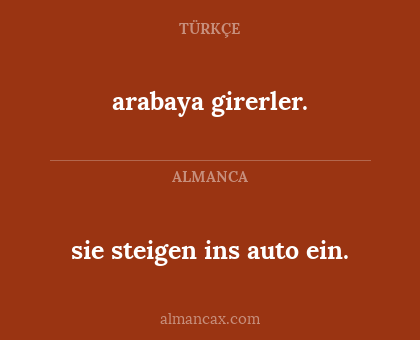 sie steigen ins auto ein. - arabaya girerler.