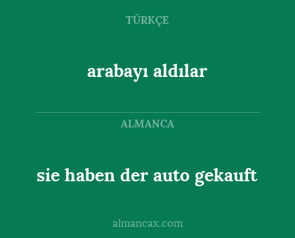 arabayı aldılar - sie haben der auto gekauft