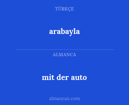 arabayla - mit der auto