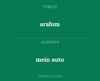 arabım - mein auto