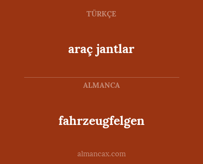 araç jantlar - fahrzeugfelgen