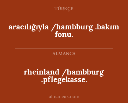 aracılığıyla /hambburg .bakım fonu. - rheinland /hambburg .pflegekasse.