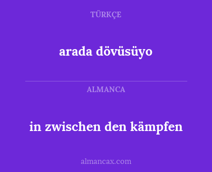 in zwischen den kämpfen - arada dövüsüyo