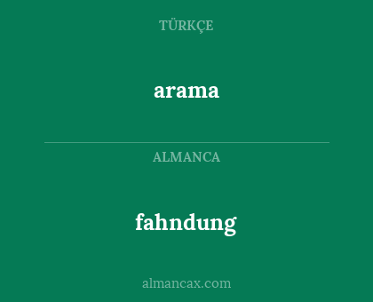 arama - fahndung