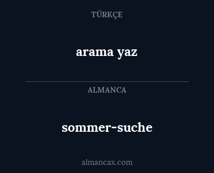 sommer-suche - arama yaz