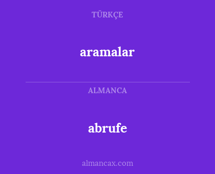 abrufe - aramalar