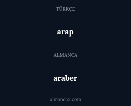 araber - arap