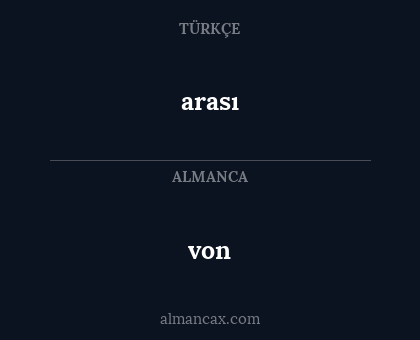 von - arası