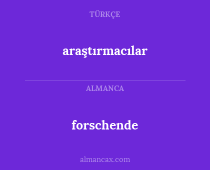 araştırmacılar - forschende