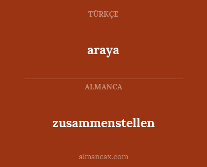araya - zusammenstellen