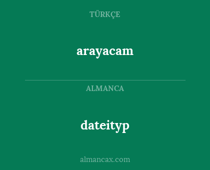 dateityp - arayacam