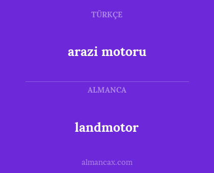landmotor - arazi motoru