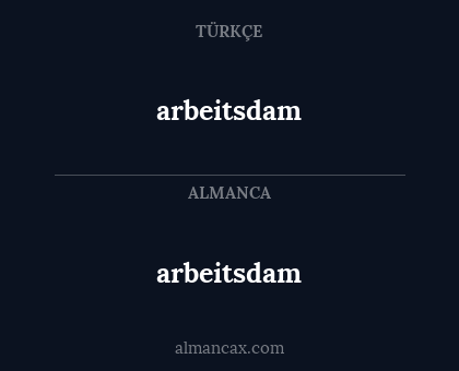 arbeitsdam - arbeitsdam