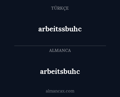 arbeitsbuhc - arbeitssbuhc