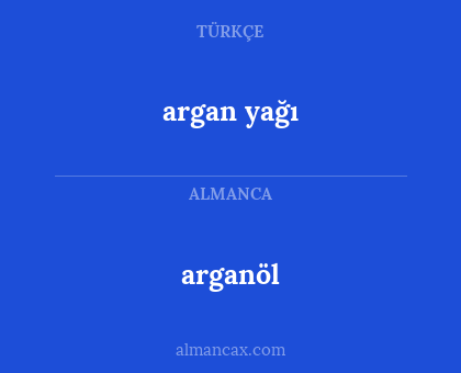 arganöl - argan yağı