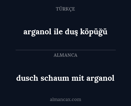 dusch schaum mit arganol - arganol ile duş köpüğü